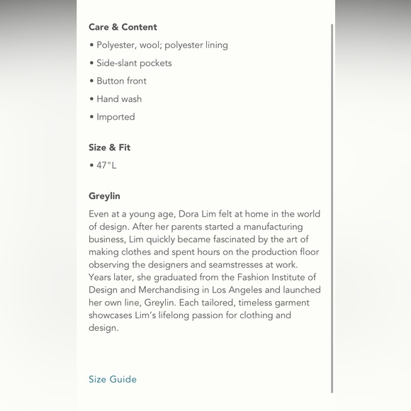 ANTHROPOLOGIE NWT GREYLIN BYRCE BRUSHED OVERSIZED COAT 💜 - Picture 8 of 8